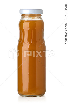 glass bottle with juice 119654501