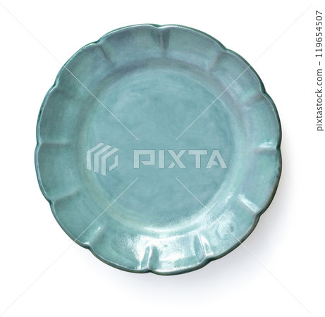 ceramic dishes on white background 119654507