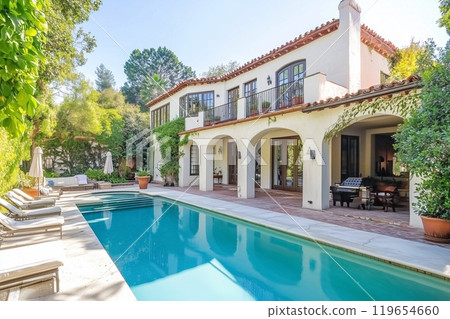 AI-generated images of overseas villas, mansions, and hotels 119654660