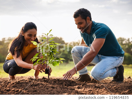 植樹場景 植樹場景 119654835