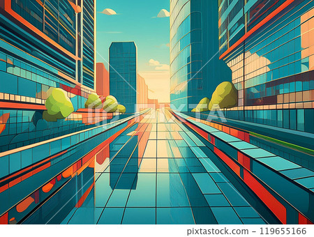 Image of a modern city 119655166