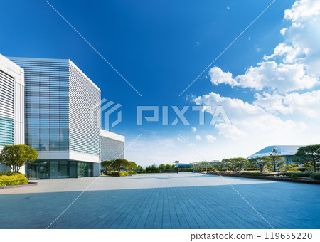 Image of a modern company with blue sky 119655220