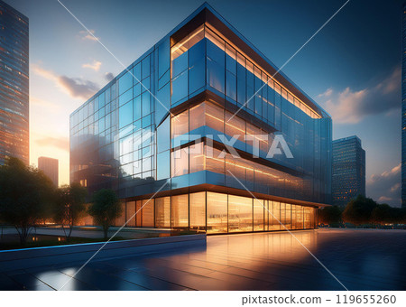 Image of a modern company with blue sky Image of a modern company with blue sky 119655260