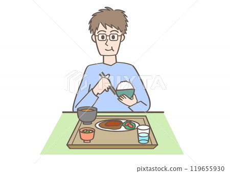 People eating 119655930