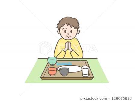 吃完飯的孩子 119655953