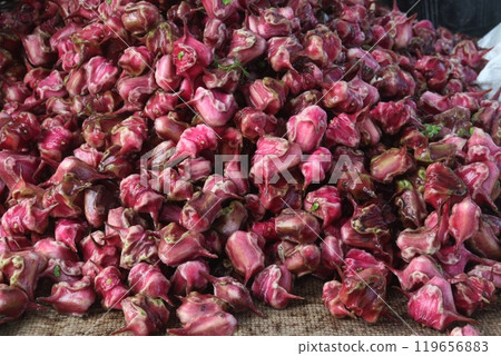 Water Chestnut Trapa natans fruit on shop Water Chestnut Trapa natans fruit on shop 119656883