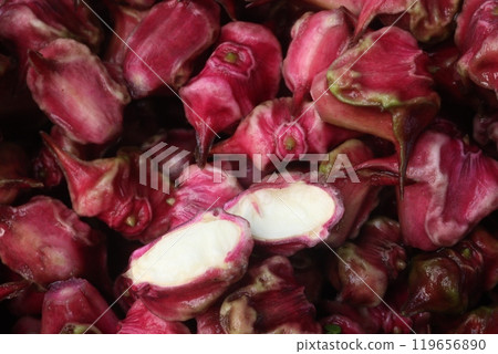 Water Chestnut Trapa natans fruit on shop Water Chestnut Trapa natans fruit on shop 119656890