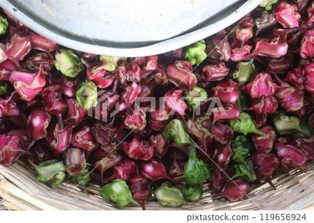 Water Chestnut Trapa natans fruit on shop Water Chestnut Trapa natans fruit on shop 119656924