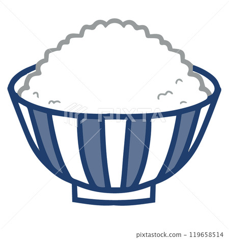 Simple white rice illustration 119658514