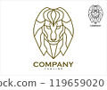 Lion Head In Monogram Style Logo 119659020