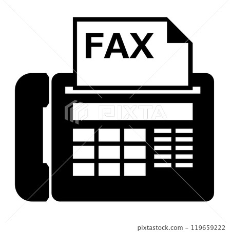 Illustration of text and fax delivery instructions sent and received by telephone 119659222