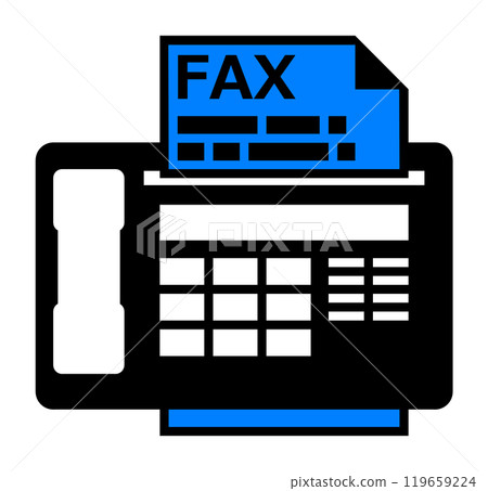 Illustration of text and fax delivery instructions sent and received by telephone 119659224