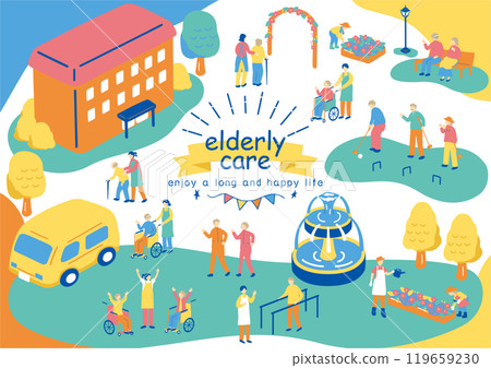 人們在養老院享受生活 人們在養老院享受生活 119659230