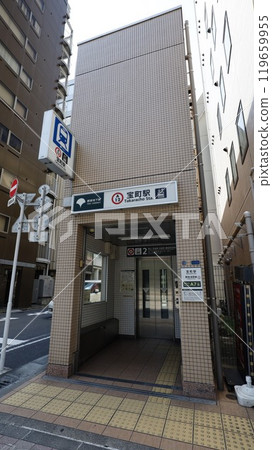都營淺草線寶町站A7出口，設有電梯 119659955