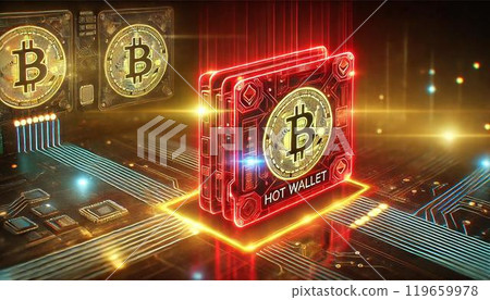 Hot wallet for managing bitcoin Hot wallet for managing bitcoin 119659978
