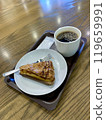 delicious cake and coffee 119659991