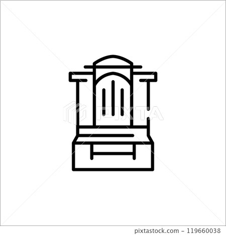 Pipe organ icon 119660038