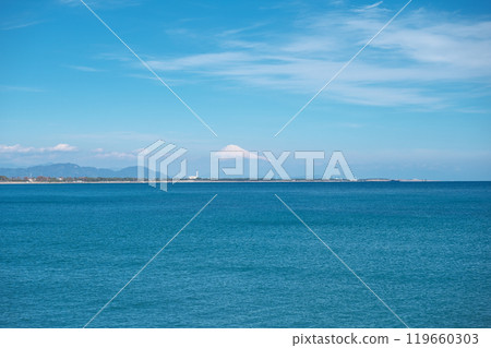 Mt. Fuji seen from Shimizu Port 119660303