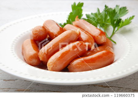 Sautéed sausage wiener sausage Sautéed sausage wiener sausage 119660375