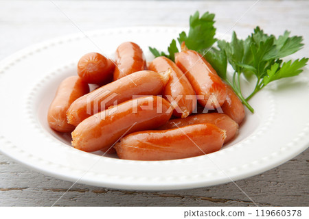 Sautéed sausage wiener sausage Sautéed sausage wiener sausage 119660378