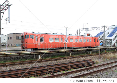 A local train bound for Kikonai stopped at Kamiiso Station Kamiiso Station Kamiiso Kamiiso sh07 Dounan Isaribi Railway A local train bound for Kikonai stopped at Kamiiso Station Kamiiso Station Kamiiso Kamiiso sh07 Dounan Isaribi Railway 119660824
