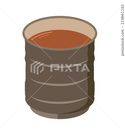 熱水杯裡的茶插圖 熱水杯裡的茶插圖 119661182
