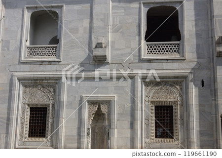 Exterior wall of Yesil Mosque, Bursa, Turkey Exterior wall of Yesil Mosque, Bursa, Turkey 119661190