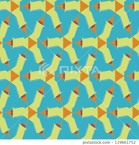 Abstract colorful seamless 3d background. Seamless texture of abstract bright shiny colorful geometric shapes. Abstract colorful seamless 3d background. Seamless texture of abstract bright shiny colorful geometric shapes. 119661752