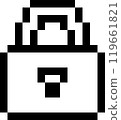 Padlock pixel icon 119661821