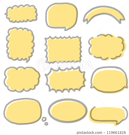 Simple speech bubble (yellow) 119661826