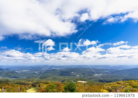 秋天的烏帽滑雪場 從石子展望台眺望的風景 宮城縣藏王町 119661978