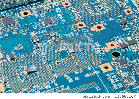Electronic circuit boards: Laminated circuit boards and their components used in electronic devices such as computers Electronic circuit boards: Laminated circuit boards and their components used in electronic devices such as computers 119662107