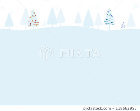 White wood background (Christmas tree) C-3 119662953