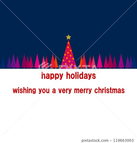 Happy Holidays Christmas Tree 119663003