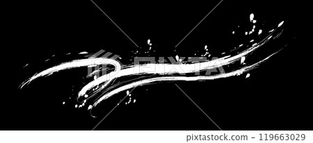 充滿活力的畫筆/水彩畫筆插圖_06_黑色 119663029