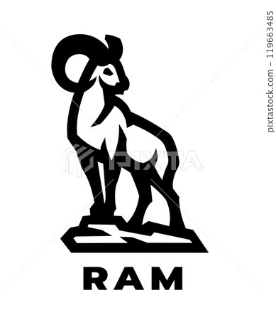 Ram logo, symbol. Ram logo, symbol. 119663485