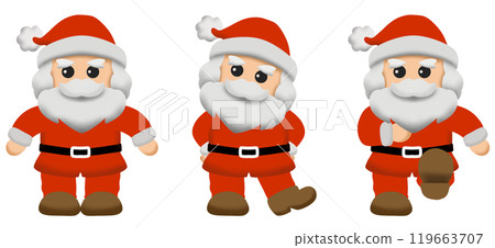 可愛的聖誕老人套裝 119663707