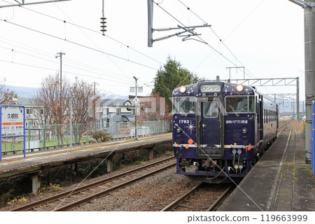 Nagamare train arriving at Kunebetsu Station Kunebetsu Station Kunebetsu sh09 Dounan Isaribi Railway Nagamare train arriving at Kunebetsu Station Kunebetsu Station Kunebetsu sh09 Dounan Isaribi Railway 119663999