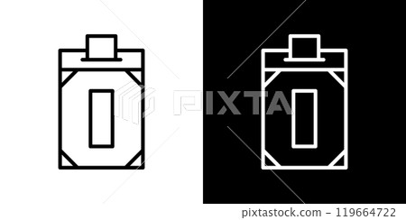 Ballot box simple line icon set Ballot box simple line icon set 119664722