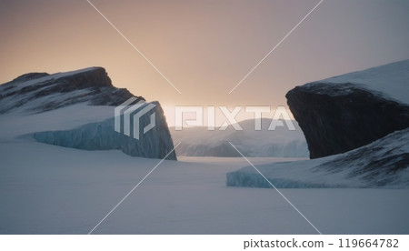 glaciers of the arctic ocean beautiful landscape glaciers of the arctic ocean beautiful landscape 119664782