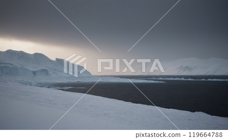 glaciers of the arctic ocean beautiful landscape 119664788