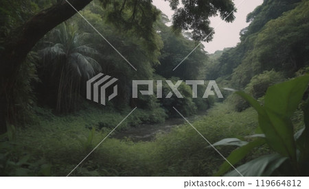 Amazon forest beautiful landscape 119664812