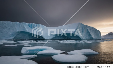 glaciers of the arctic ocean beautiful landscape 119664836