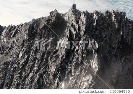Texture coal. Natural black coals for background. Industrial coal. Coal mining. Shot CloseUp of black anthracite for background 119664950