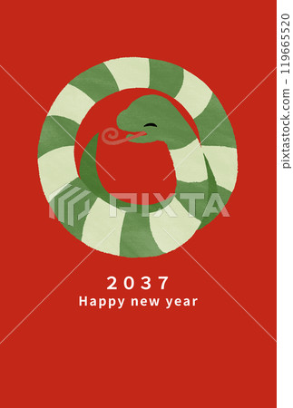 2037年新年賀卡模板 2037年新年賀卡模板 119665520