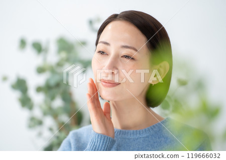 中年女子美藍 119666032