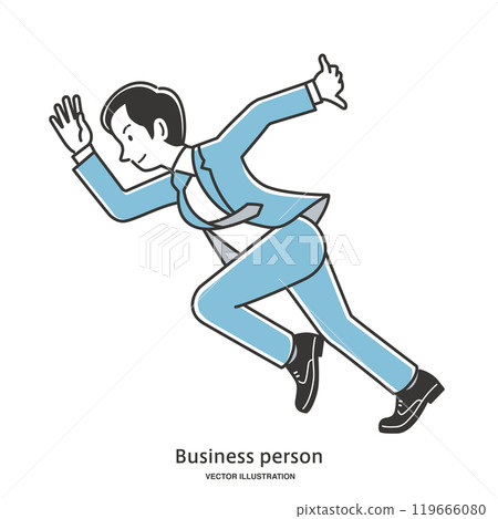 男性辦公室職員衝向起點 男性辦公室職員衝向起點 119666080