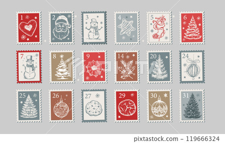 christmas, calendar, vector 119666324