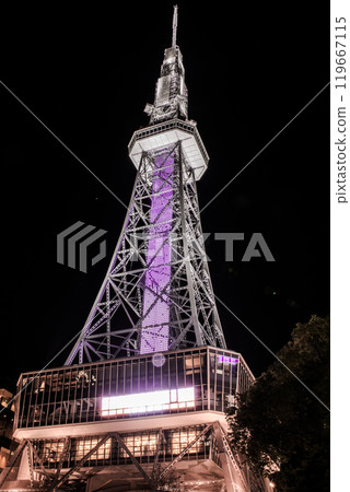 TV tower seen from below 119667115