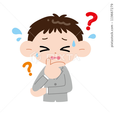 Worrying office worker Worrying office worker 119667279